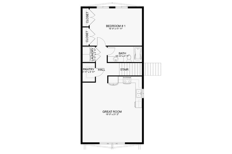 Home Plan - Floor Plan - Upper Floor 1 for Barndominium House Plan #1060-82 - 1 bed, 2 bath