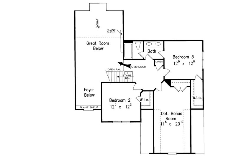 Architectural House Design - Floor Plan - Upper Floor for Traditional House Plan #927-10 - 4 bed, 3 bath