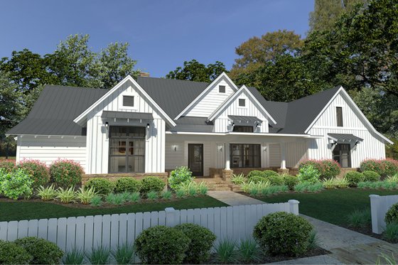 Exterior - Front Elevation 5 for Farmhouse House Plan #120-253 - 3 bed, 2.5 bath