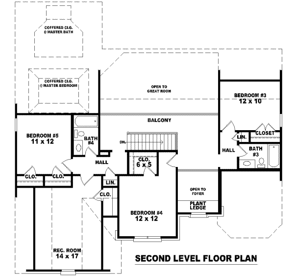 European Floor Plan - Upper Floor Plan #81-961