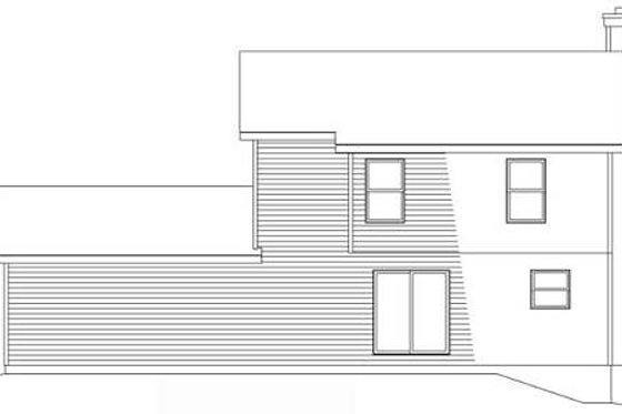 Exterior - Rear Elevation for Country House Plan #22-531 - 3 bed, 2.5 bath