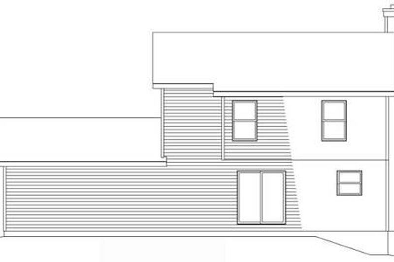 Home Plan - Exterior - Rear Elevation for Country House Plan #22-531 - 3 bed, 2.5 bath