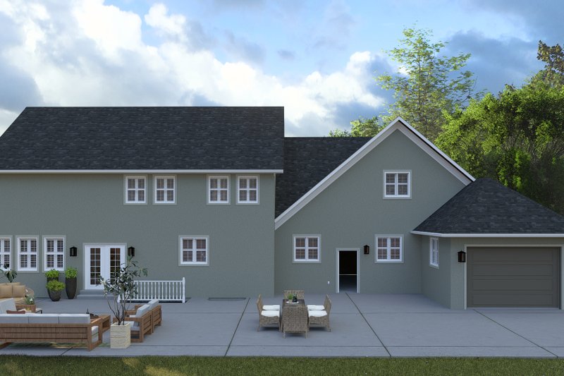 Dream House Plan - Exterior - Rear Elevation 3 for Farmhouse House Plan #1060-207 - 5 bed, 3 bath