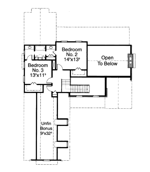 House Plan Design - Country Floor Plan - Upper Floor Plan #429-34