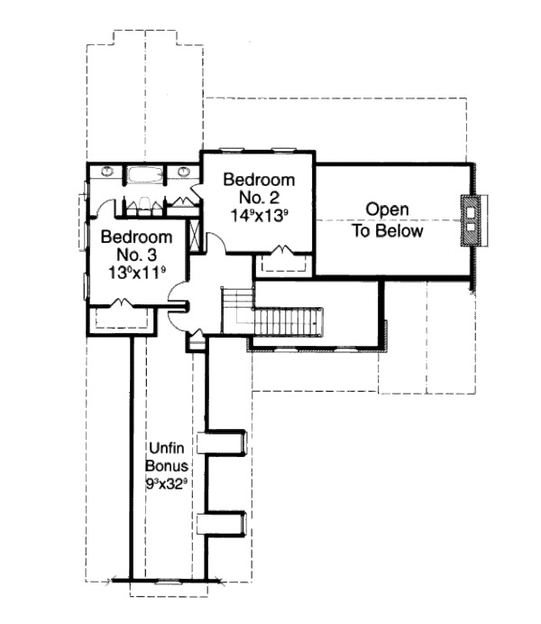 Architectural House Design - Country Floor Plan - Upper Floor Plan #429-34