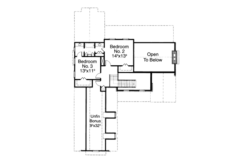 Home Plan - Floor Plan - Upper Floor for Country House Plan #429-34 - 3 bed, 2.5 bath