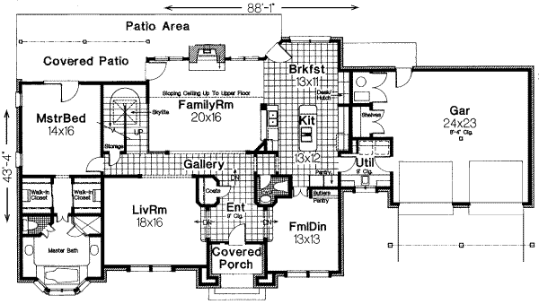 European Floor Plan - Main Floor Plan #310-189