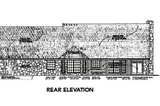 Exterior - Rear Elevation for Country House Plan #310-561 - 3 bed, 2.5 bath