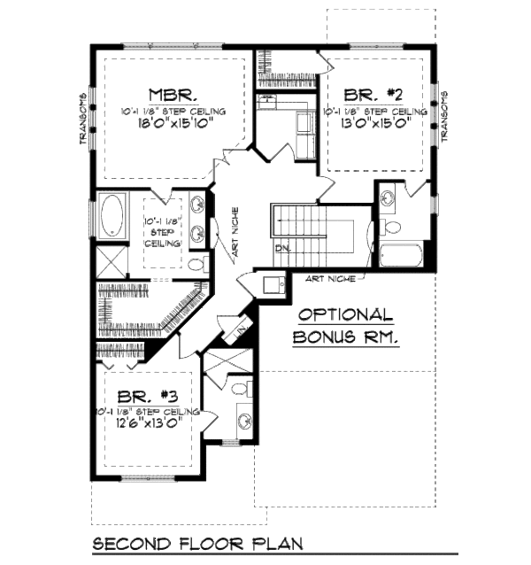 Home Plan - Bungalow Floor Plan - Upper Floor Plan #70-953