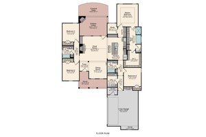 Floor Plan - Main Floor for European House Plan #1081-18 - 4 bed, 3 bath