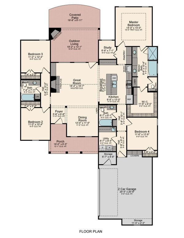 Dream House Plan - European Floor Plan - Main Floor Plan #1081-18