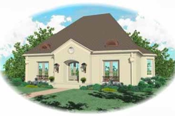 Exterior - Front Elevation for Traditional House Plan #81-382 - 3 bed, 3 bath