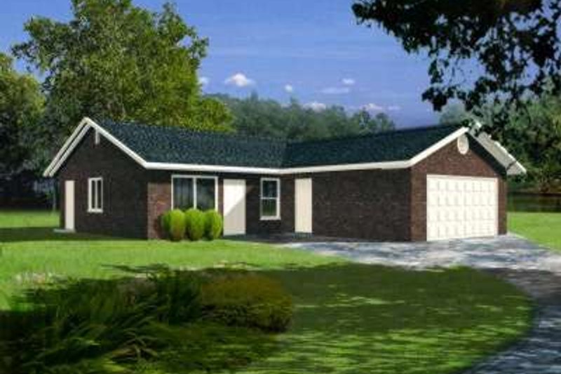 House Blueprint - Mediterranean Exterior - Front Elevation Plan #1-182
