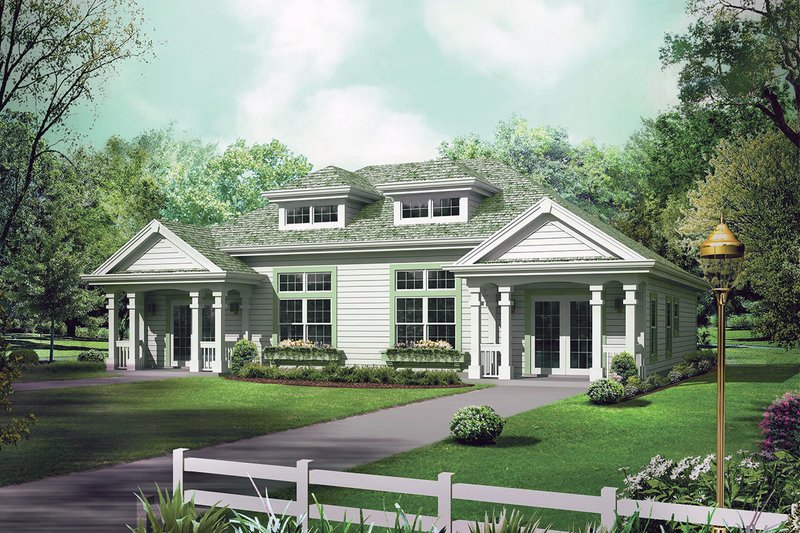 Dream House Plan - Country Exterior - Front Elevation Plan #57-683