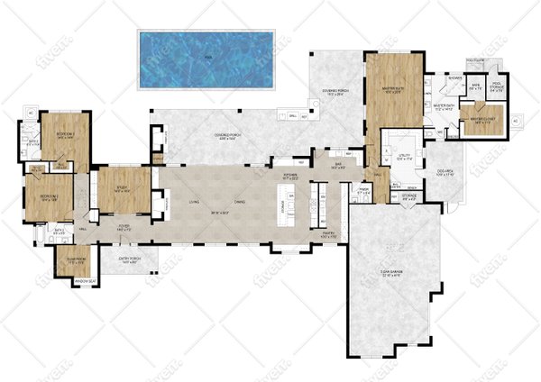 Farmhouse Floor Plan - Main Floor Plan #1110-47