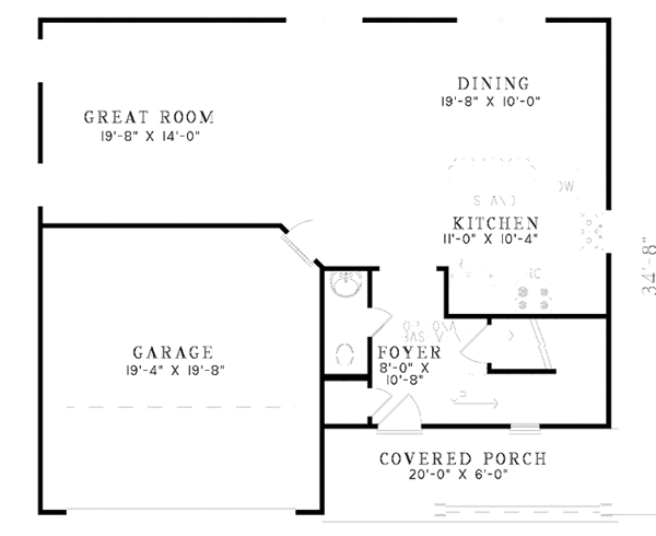 House Design - Country Floor Plan - Main Floor Plan #17-3191