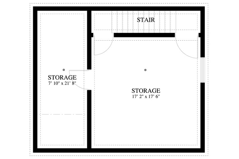 House Blueprint - Floor Plan - Lower Floor for Traditional House Plan #1060-74, 0 bath