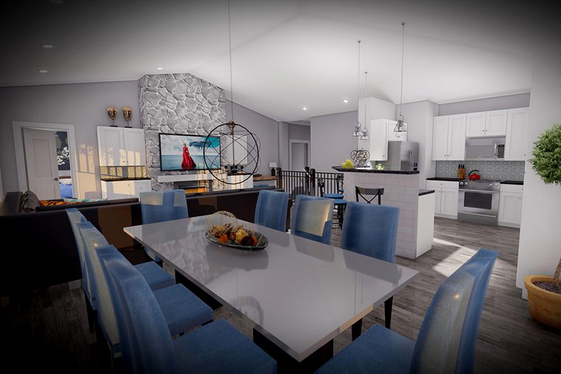 Home Plan - Interior - Family Room for Craftsman House Plan #70-1534 - 2 bed, 2 bath
