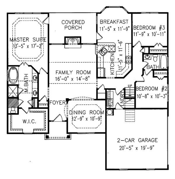 House Plan Design - Ranch Floor Plan - Main Floor Plan #54-234