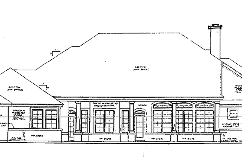 Home Plan - Exterior - Rear Elevation for Traditional House Plan #472-204 - 4 bed, 3.5 bath