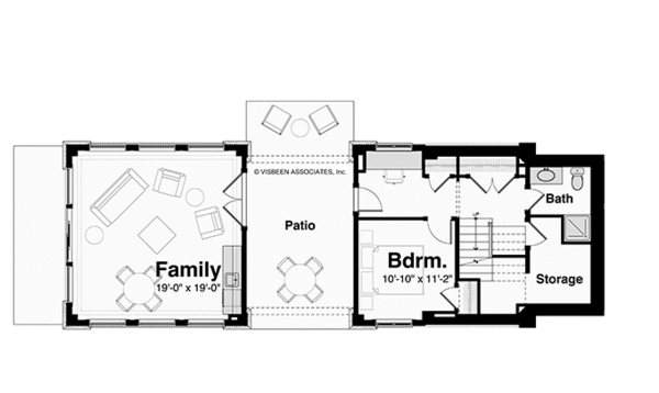 Contemporary Floor Plan - Lower Floor Plan #928-249
