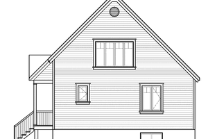 Exterior - Rear Elevation for Country House Plan #23-2403 - 2 bed, 2 bath