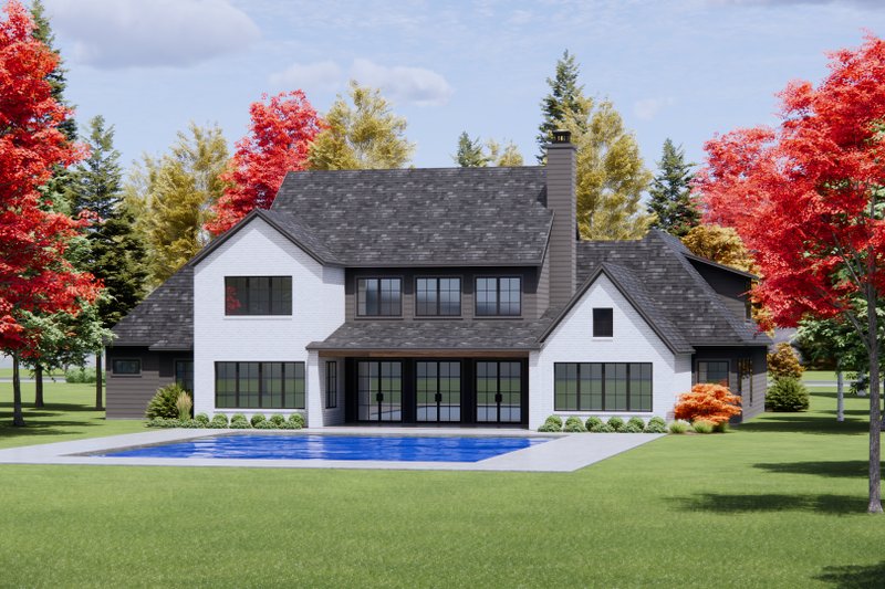 Dream House Plan - Exterior - Rear Elevation for European House Plan #1096-10 - 4 bed, 4.5 bath