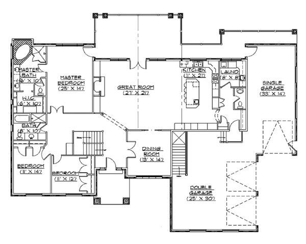 Dream House Plan - Traditional Floor Plan - Main Floor Plan #945-26
