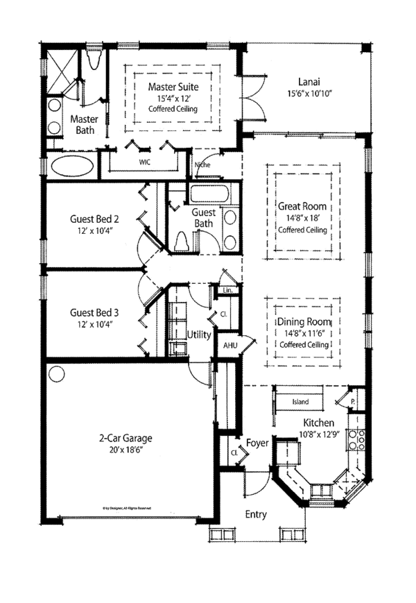 Architectural House Design - Country Floor Plan - Main Floor Plan #938-10