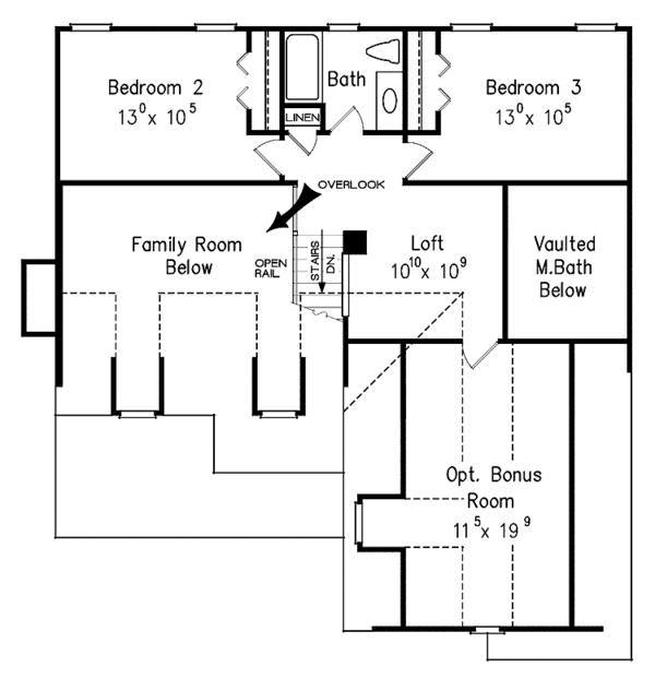 House Plan Design - Country Floor Plan - Upper Floor Plan #927-163