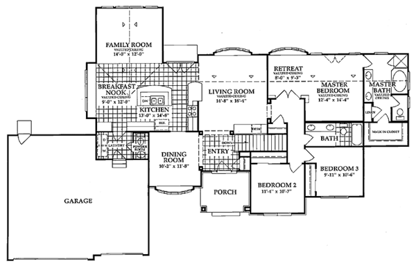 Dream House Plan - Country Floor Plan - Main Floor Plan #942-4