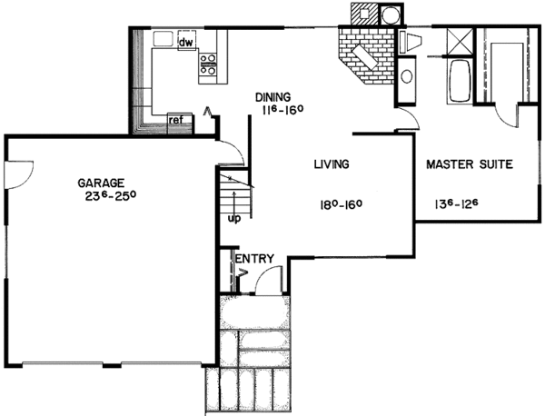 Architectural House Design - Contemporary Floor Plan - Main Floor Plan #60-854