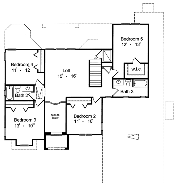 House Plan Design - Mediterranean Floor Plan - Upper Floor Plan #417-766