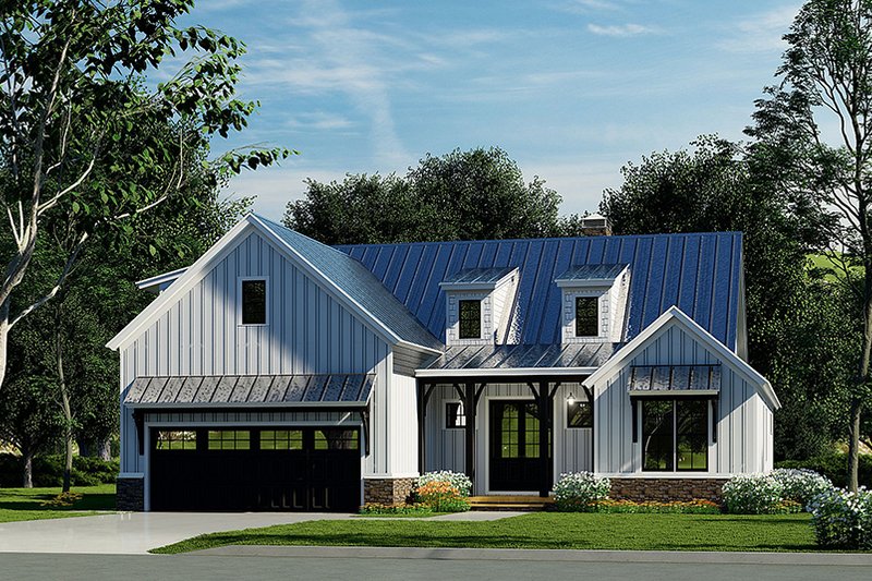 House Blueprint - Farmhouse Exterior - Front Elevation Plan #923-247