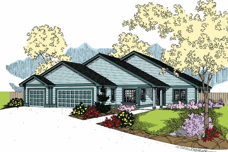 Dream House Plan - Contemporary Exterior - Front Elevation Plan #60-1018