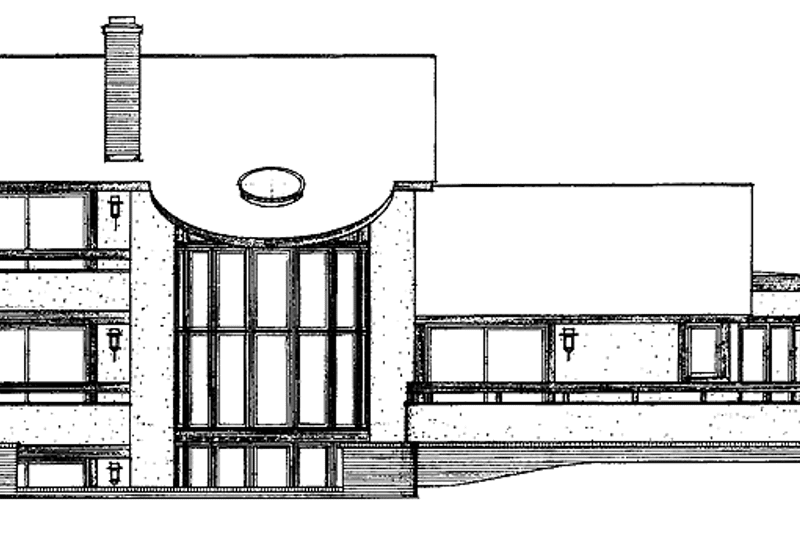 House Design - Exterior - Rear Elevation for Contemporary House Plan #72-783 - 2 bed, 3.5 bath