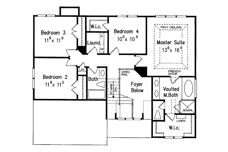 House Plan Design - Floor Plan - Upper Floor for Country House Plan #927-667 - 4 bed, 2.5 bath