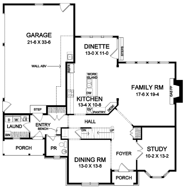 Dream House Plan - Classical Floor Plan - Main Floor Plan #328-428