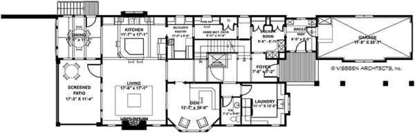Architectural House Design - Craftsman Floor Plan - Main Floor Plan #928-282