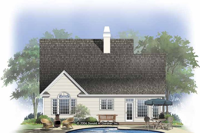 Home Plan - Exterior - Rear Elevation for Craftsman House Plan #929-821 - 3 bed, 3 bath