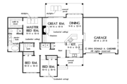 Mediterranean Style House Plan - 3 Beds 2 Baths 1315 Sq/Ft Plan #929-197 