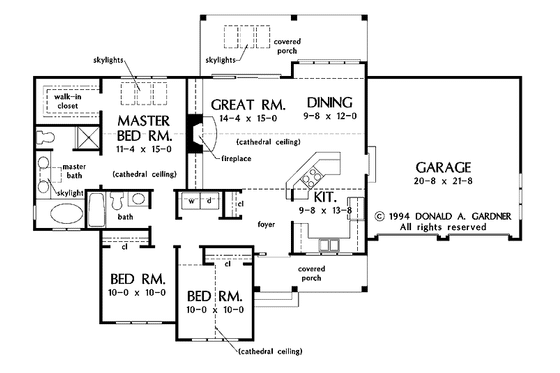 Floor Plan - Main Floor for Mediterranean House Plan #929-197 - 3 bed, 2 bath
