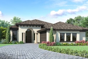 Mediterranean Exterior - Front Elevation Plan #930-378