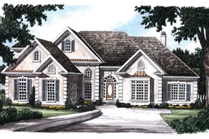 Mediterranean Exterior - Front Elevation Plan #927-146