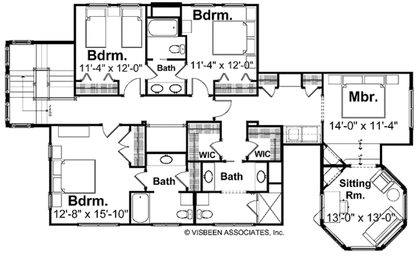 Architectural House Design - Victorian Floor Plan - Upper Floor Plan #928-35