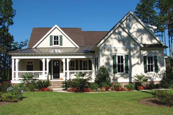 Exterior - Front Elevation 4 for Country House Plan #54-287 - 4 bed, 3 bath