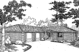 Exterior - Front Elevation 3 for Contemporary House Plan #60-728 - 3 bed, 3 bath