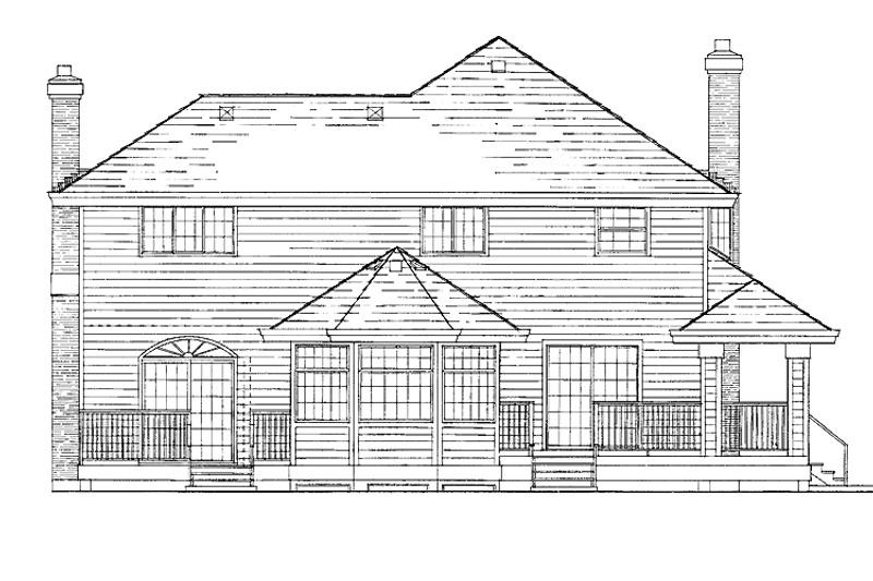 Home Plan - Exterior - Rear Elevation for Country House Plan #47-707 - 3 bed, 2.5 bath