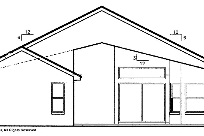 Home Plan - Exterior - Rear Elevation for Mediterranean House Plan #417-482 - 4 bed, 2 bath