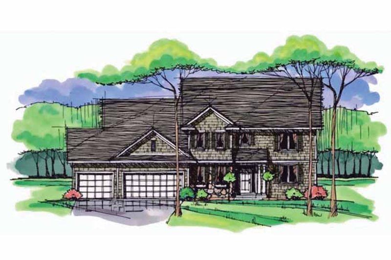 Home Plan - Colonial Exterior - Front Elevation Plan #51-1016
